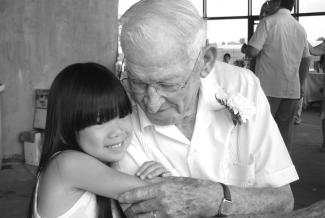 Man with his grand-daughter